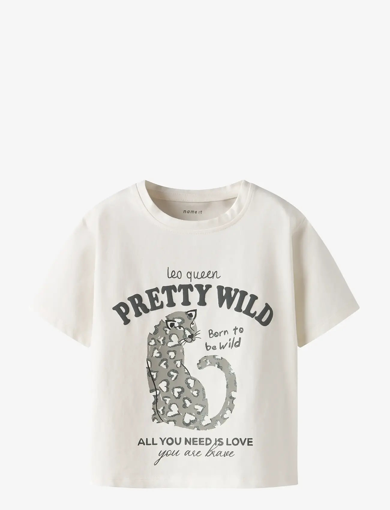 name it - NMFBEARTA SS TOP BOX - kortærmede t-shirts - cloud dancer - 1