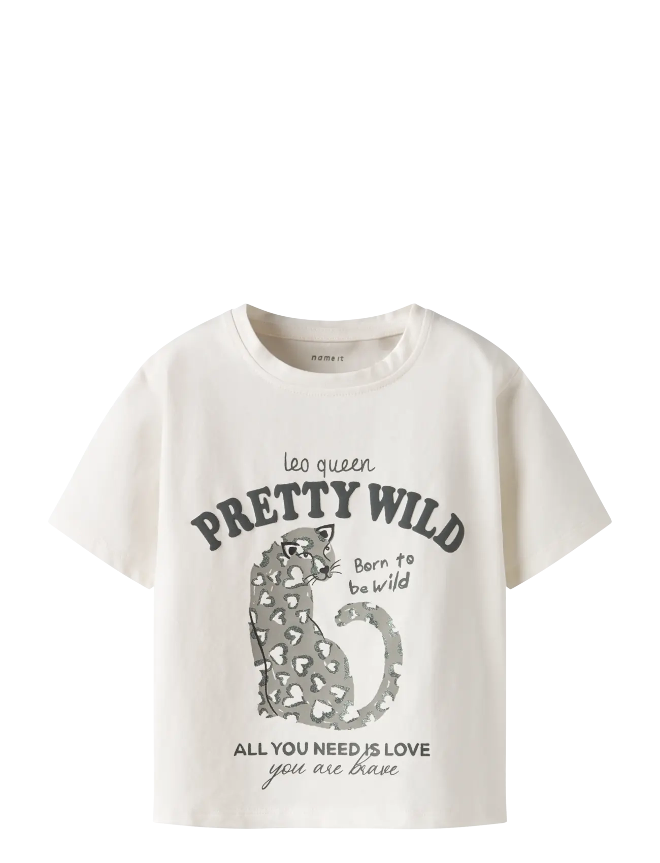 name it NMFBEARTA SS TOP BOX - Back to school - CLOUD DANCER / cream