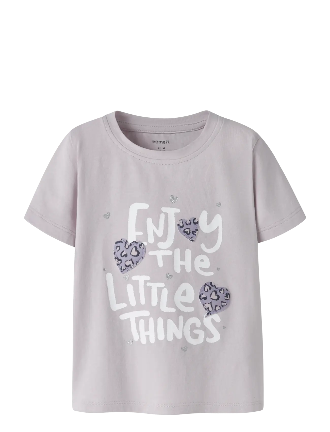 name it NMFBEARTA SS TOP BOX - Overdele - LILAC MARBLE / purple