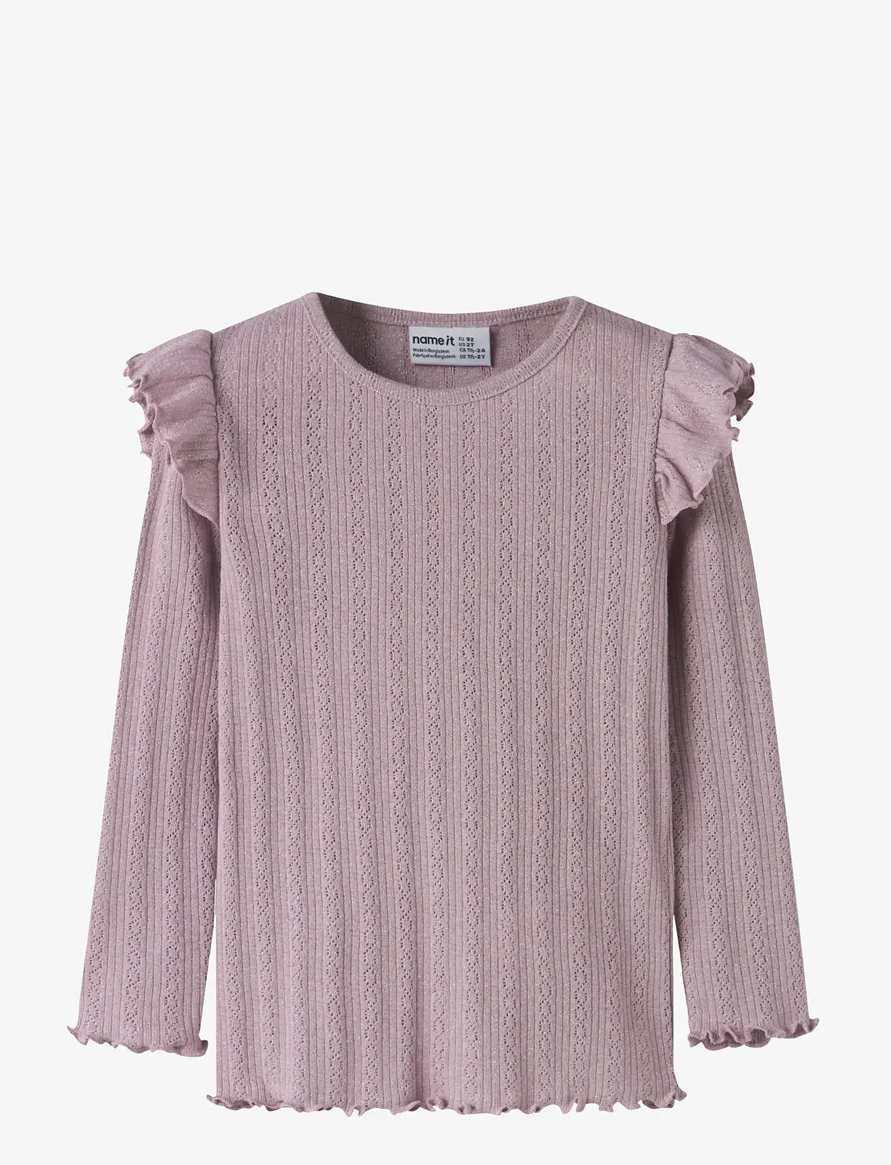 name it - NMFBLITTA LS SLIM TOP - langærmede t-shirts - dawn pink - 1