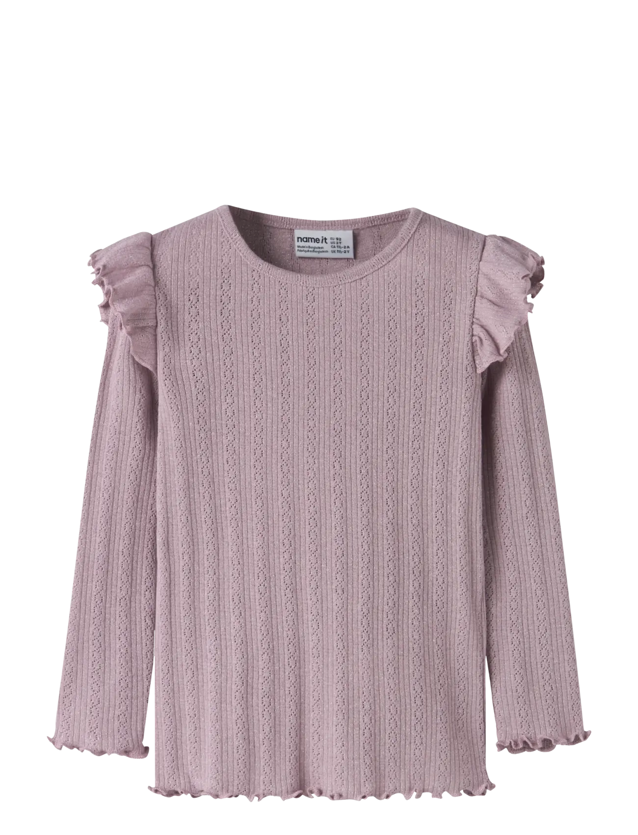 name it NMFBLITTA LS SLIM TOP - Clothing - DAWN PINK / pink/rose