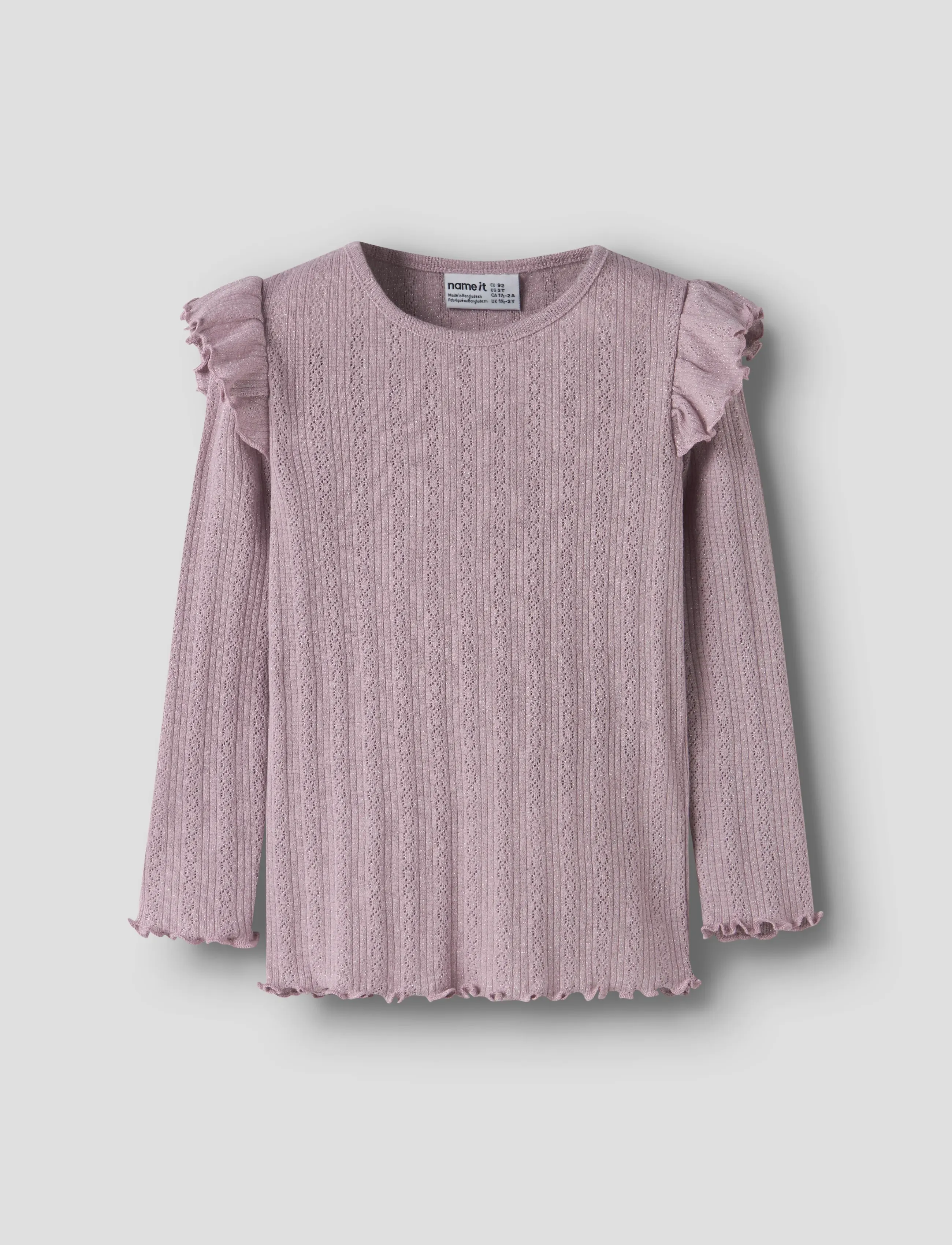 name it NMFBLITTA LS SLIM TOP - Yläosat - DAWN PINK / pink/rose