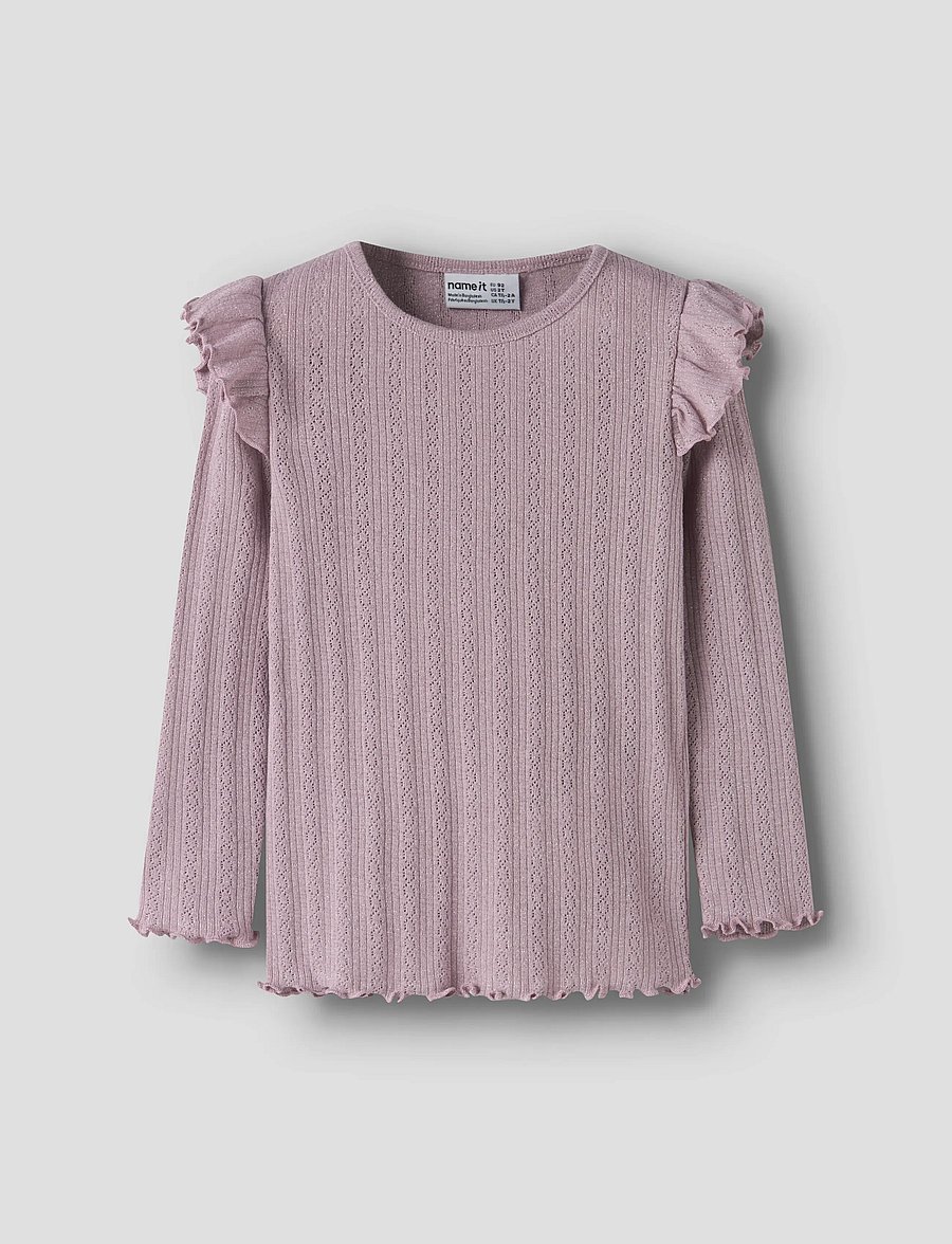 name it - NMFBLITTA LS SLIM TOP - pikkade varrukatega t-särgid - dawn pink - 0