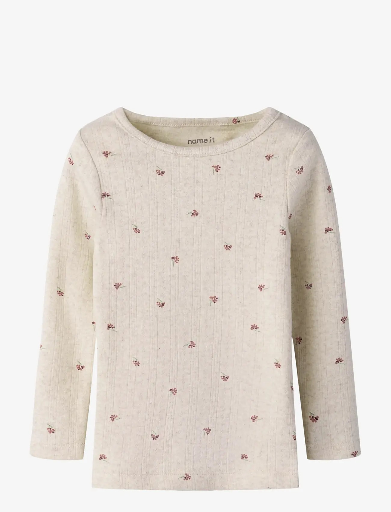 name it - NMFBERRIES LS SLIM TOP - pikkade varrukatega t-särgid - peyote melange - 1