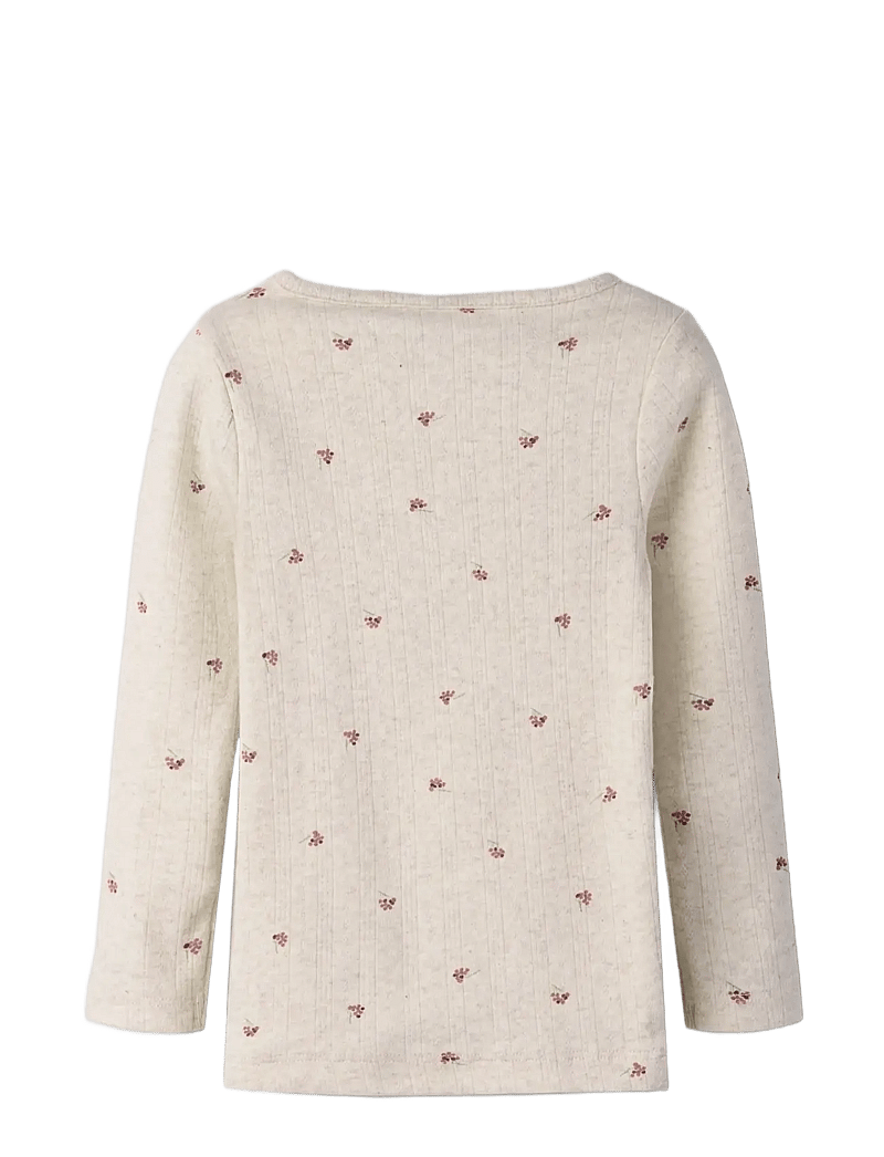 name it - NMFBERRIES LS SLIM TOP - langärmelig - peyote melange - 2