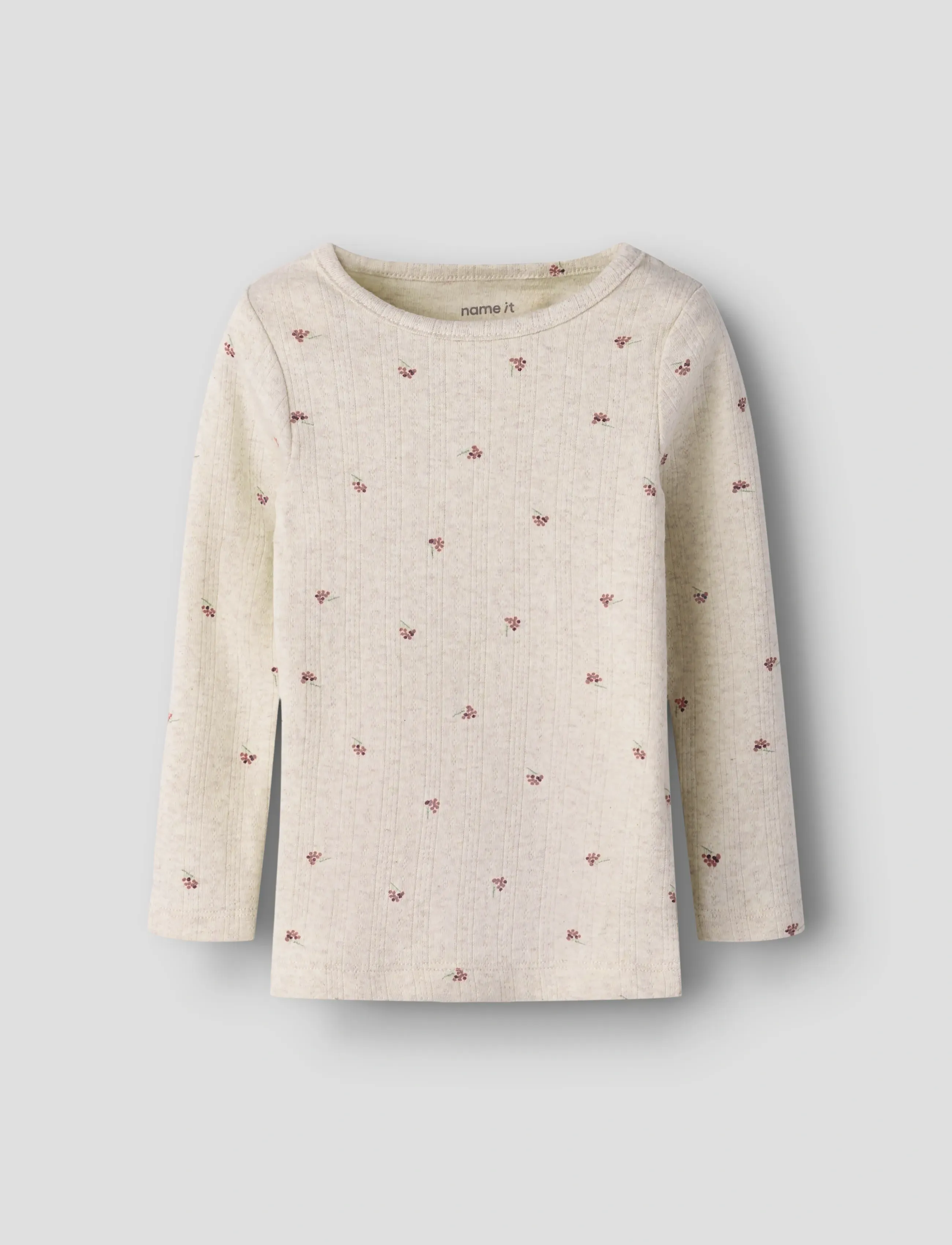 name it - NMFBERRIES LS SLIM TOP - langærmede t-shirts - peyote melange - 0