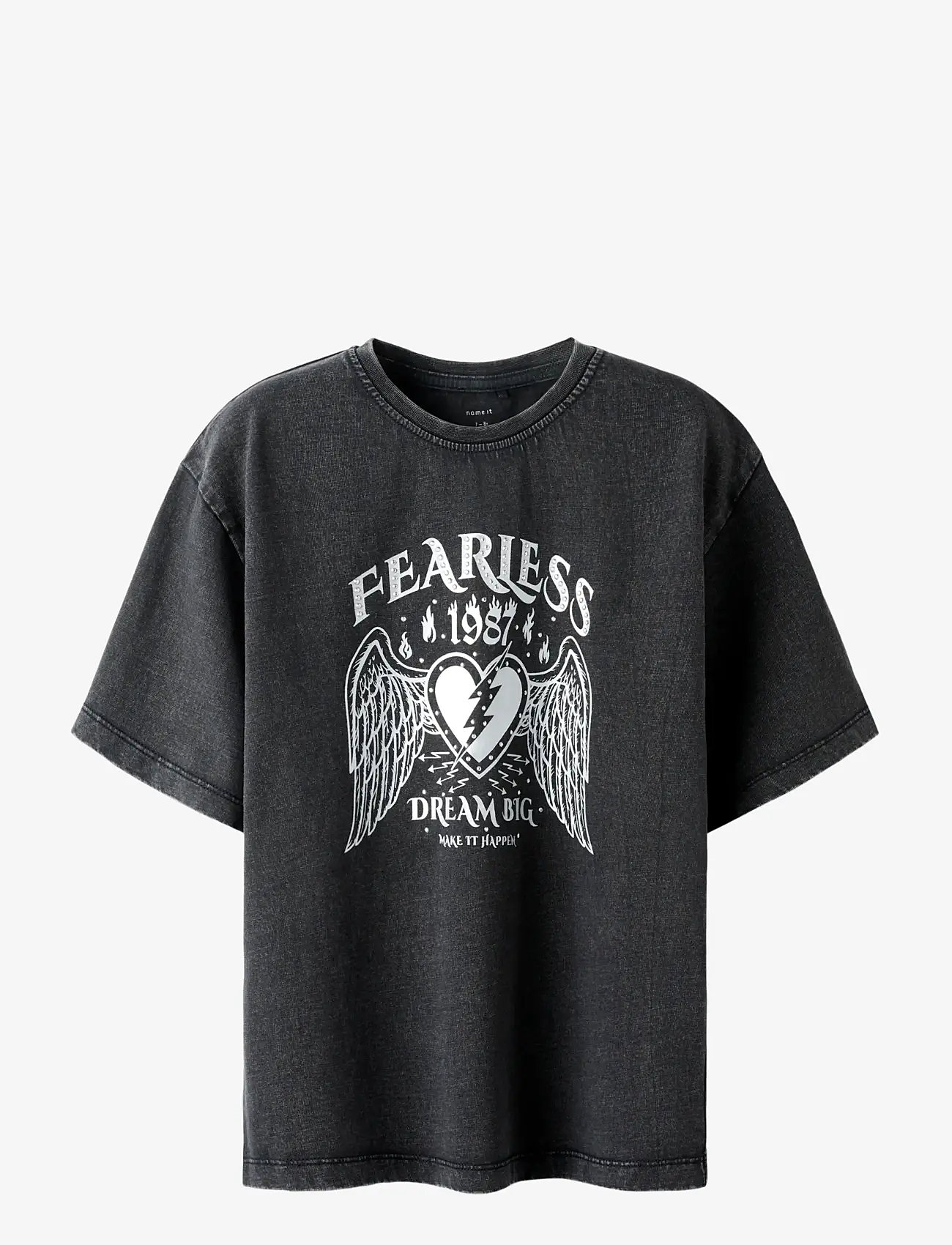 name it - NKFBJANTA SS NREG TOP BOX - kortærmede t-shirts - black - 1