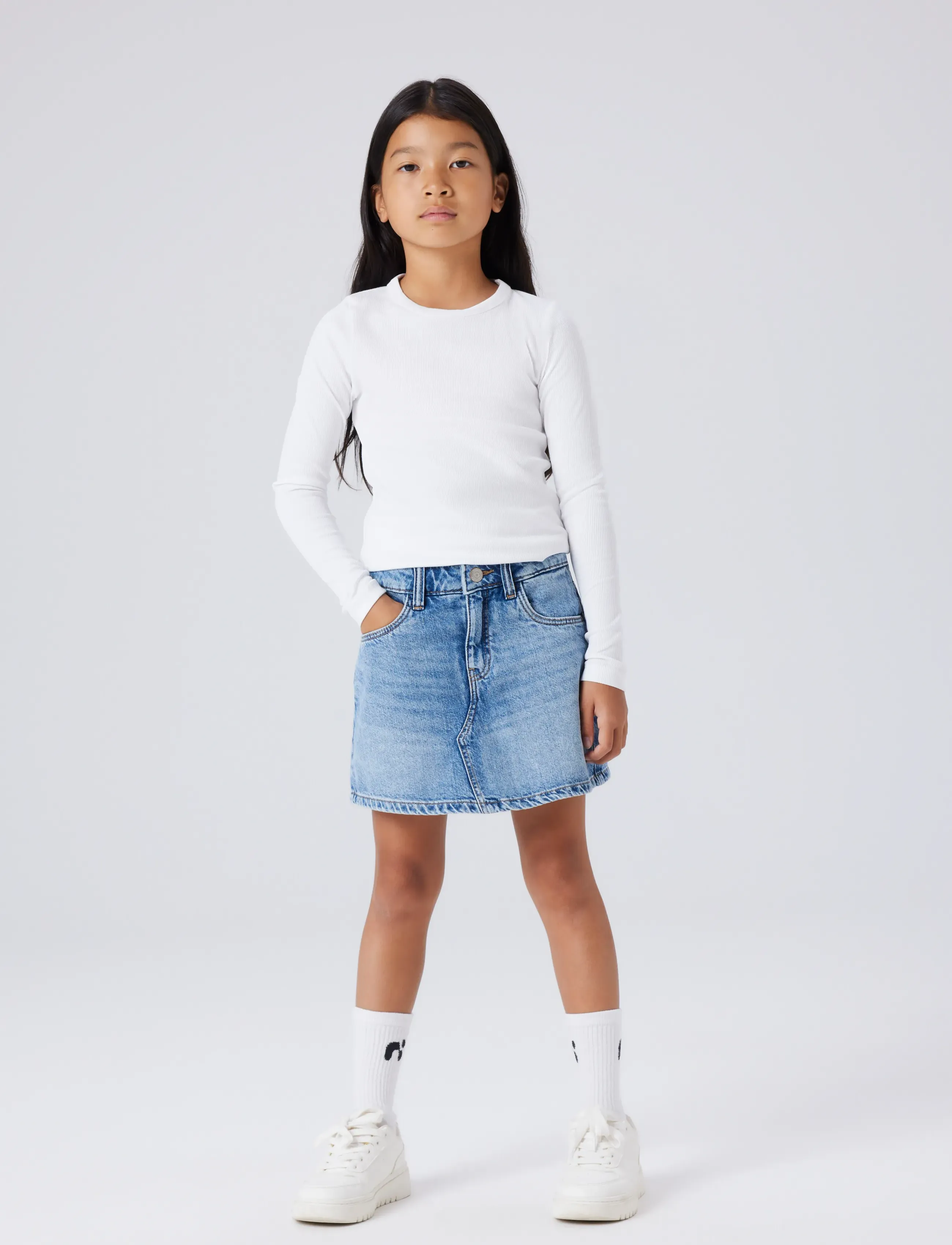name it - NKFEMMA DNM SKORT 1040-MJ NOOS - skorts - medium blue denim - 3