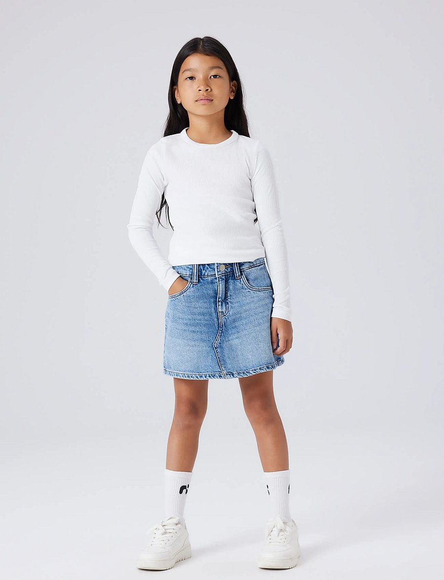 name it - NKFEMMA DNM SKORT 1040-MJ NOOS - skorts - medium blue denim - 3