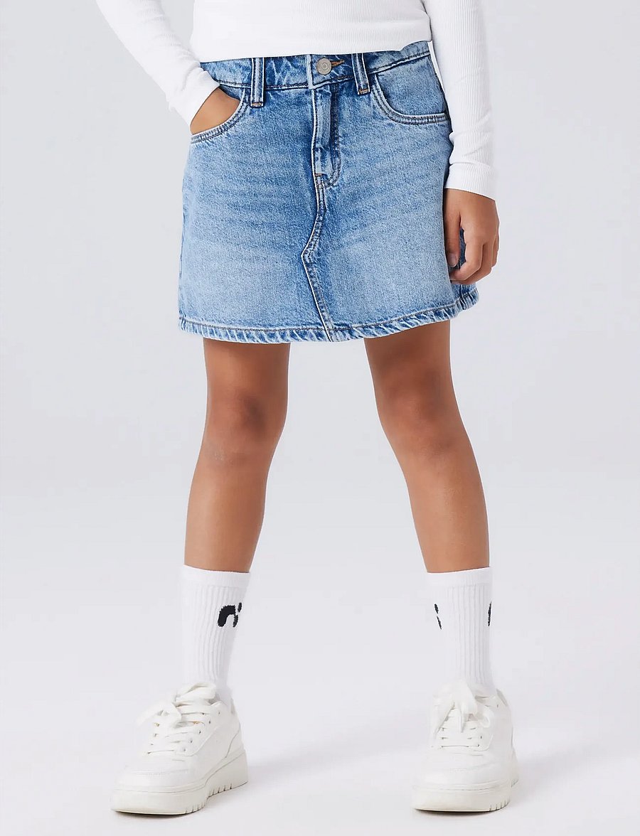 name it - NKFEMMA DNM SKORT 1040-MJ NOOS - skorts - medium blue denim - 4