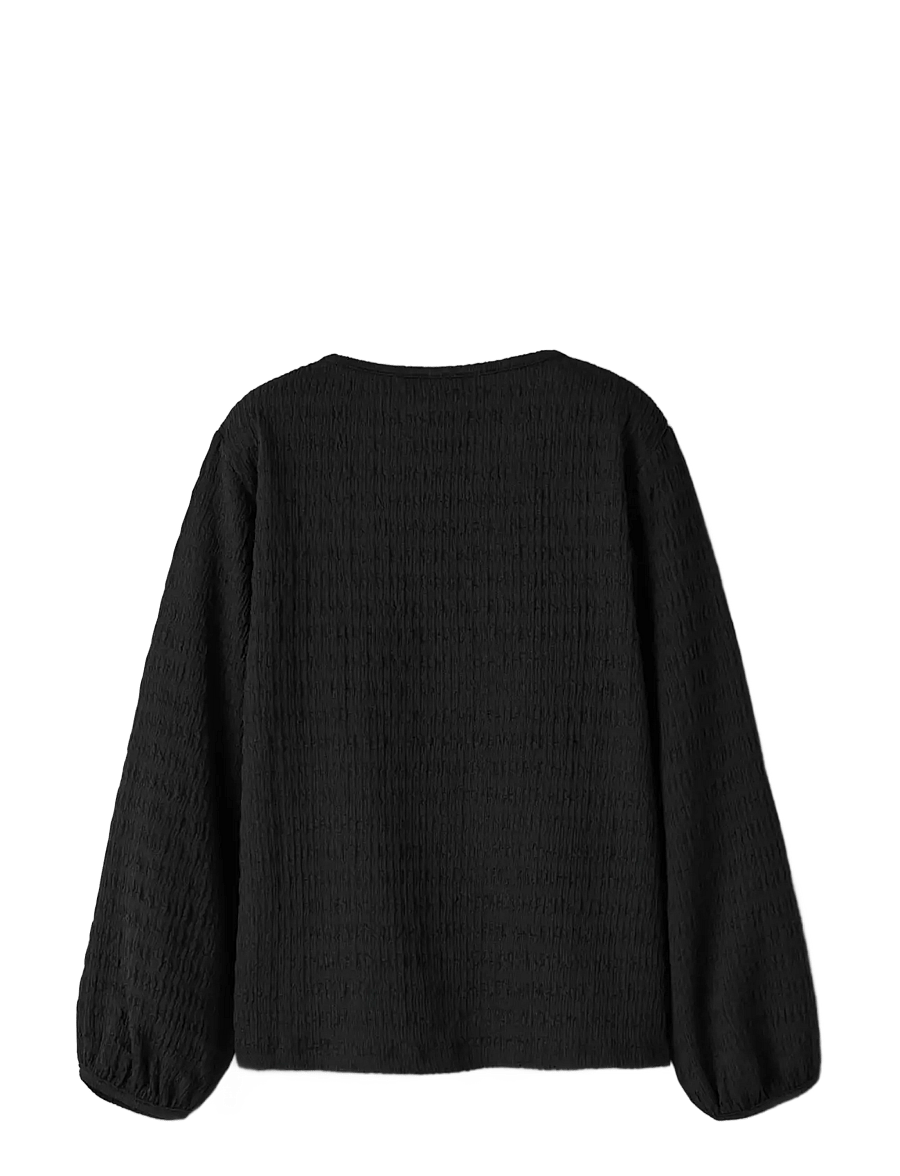 name it - NKFBELINDO LS TOP - pluusid ja tuunikad - black - 1