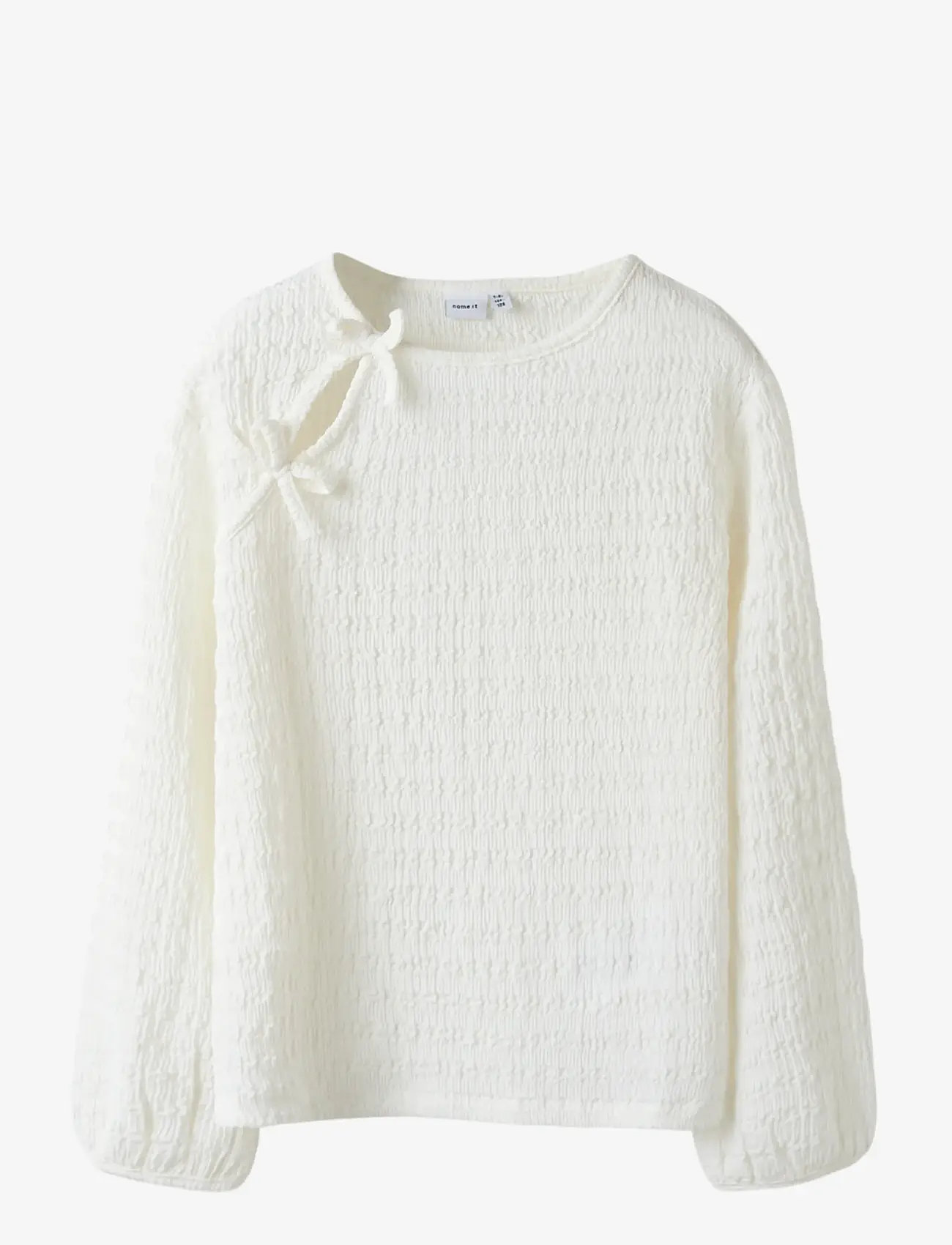 name it - NKFBELINDO LS TOP - blusar & tunikor - cloud dancer - 1