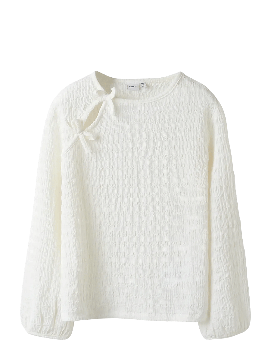 name it - NKFBELINDO LS TOP - blusen & tuniken - cloud dancer - 1