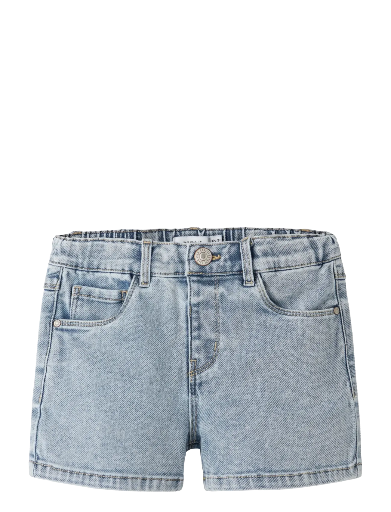 NAME IT Nmfrose Mom Dnm Shorts 1140-Gy Blau - 110 - Kinder