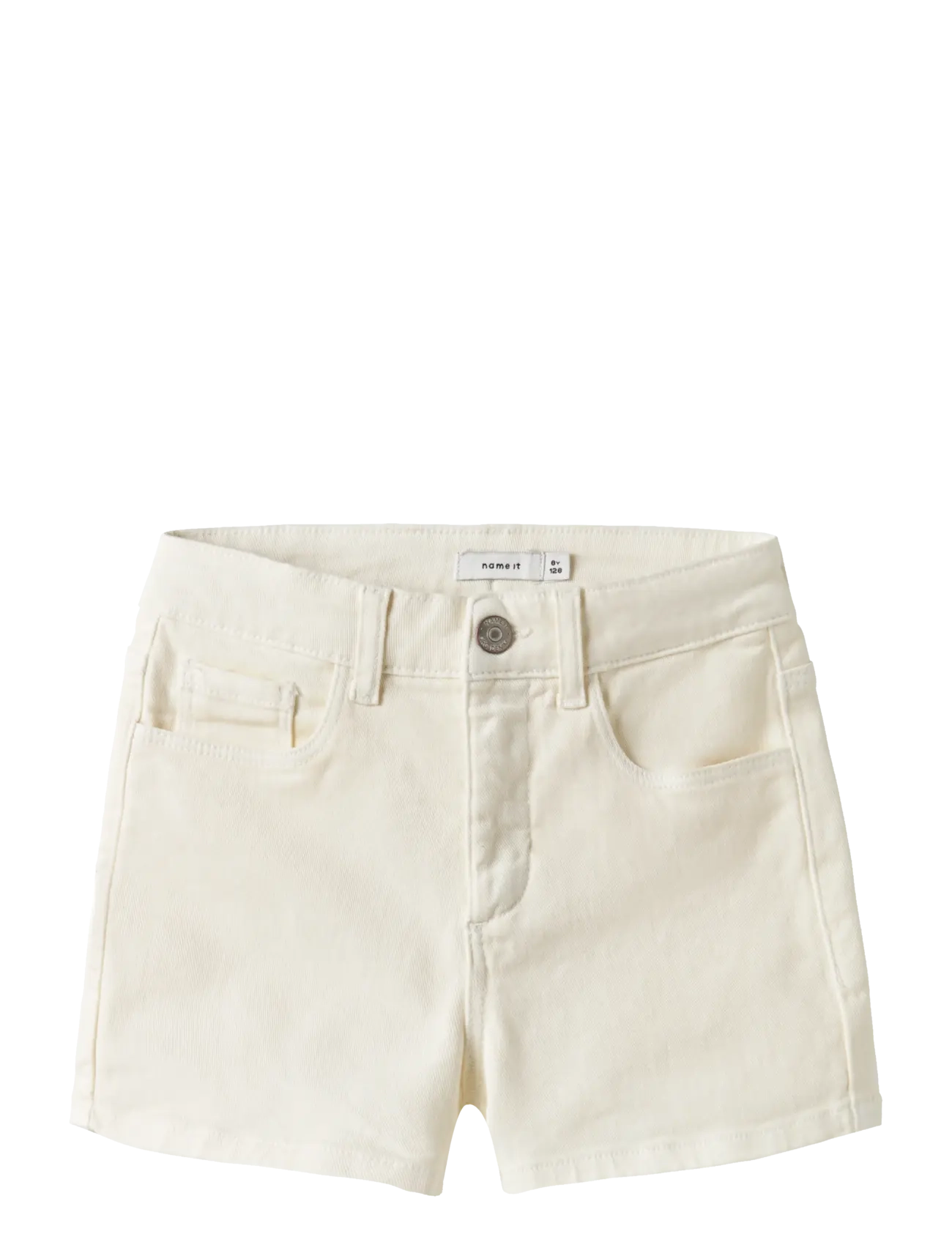 name it NKFROSE MOM TWILL SHORTS 1081-BK NOOS - Underdele - SUGAR SWIZZLE / white