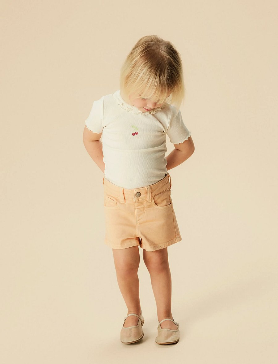 name it - NMFROSE MOM TWILL SHORTS 1081-BK TB - chino shorts - peach fuzz - 4