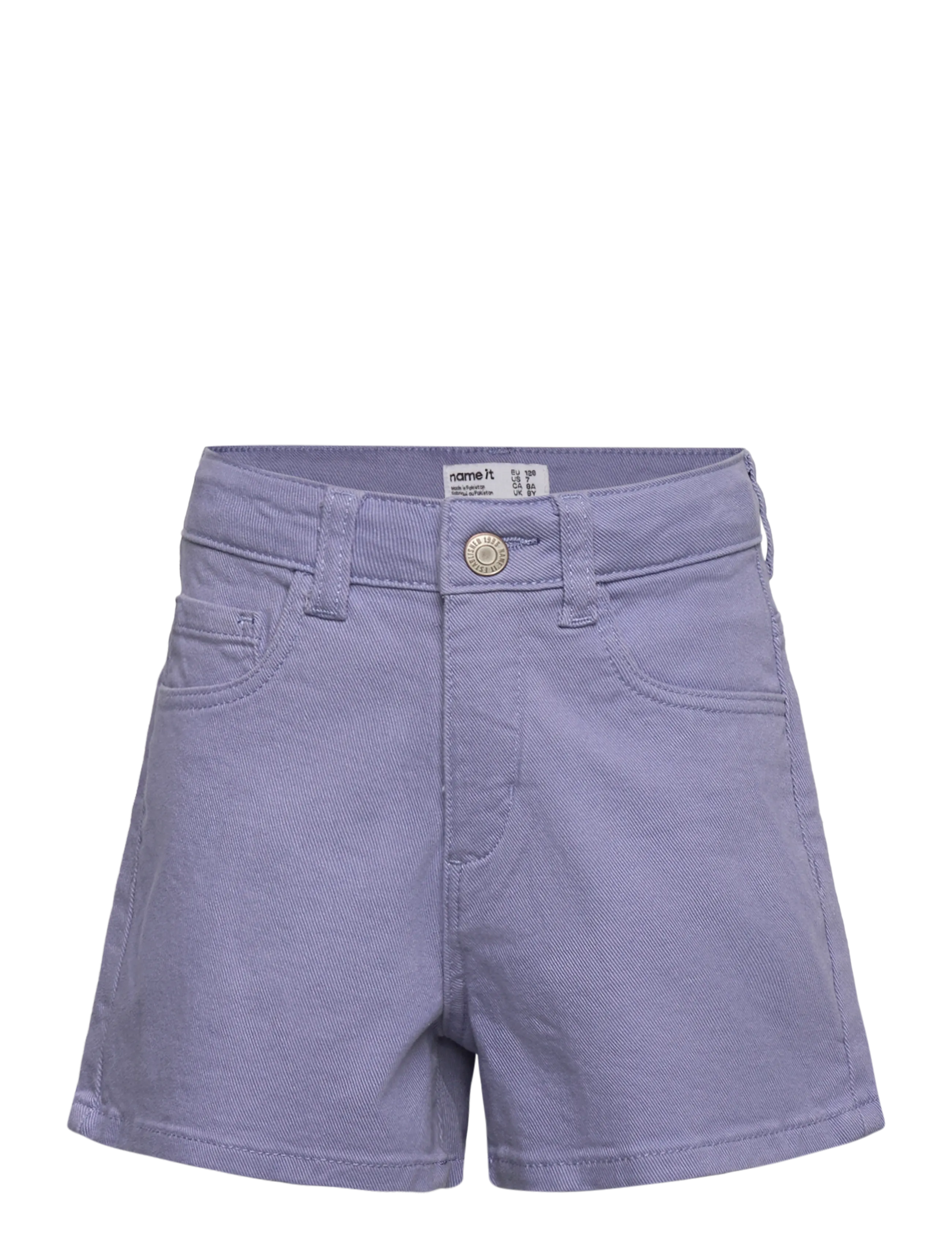 name it NMFROSE MOM TWILL SHORTS 1081-BK TB - Riided - PURPLE IMPRESSION / purple
