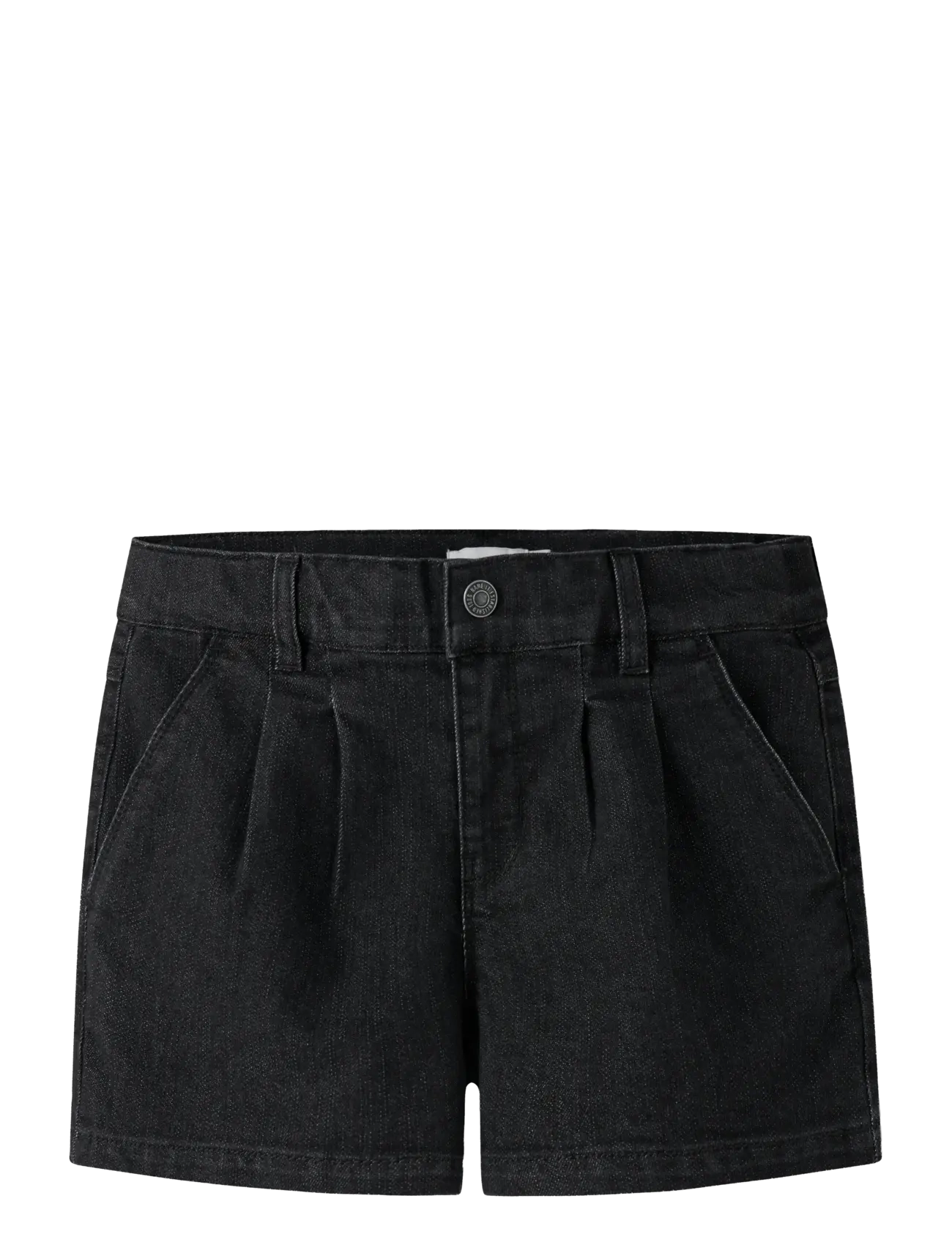 name it NKFROSE PLEAT DNM SHORTS 1035-FT - Jeansshorts - BLACK DENIM / black