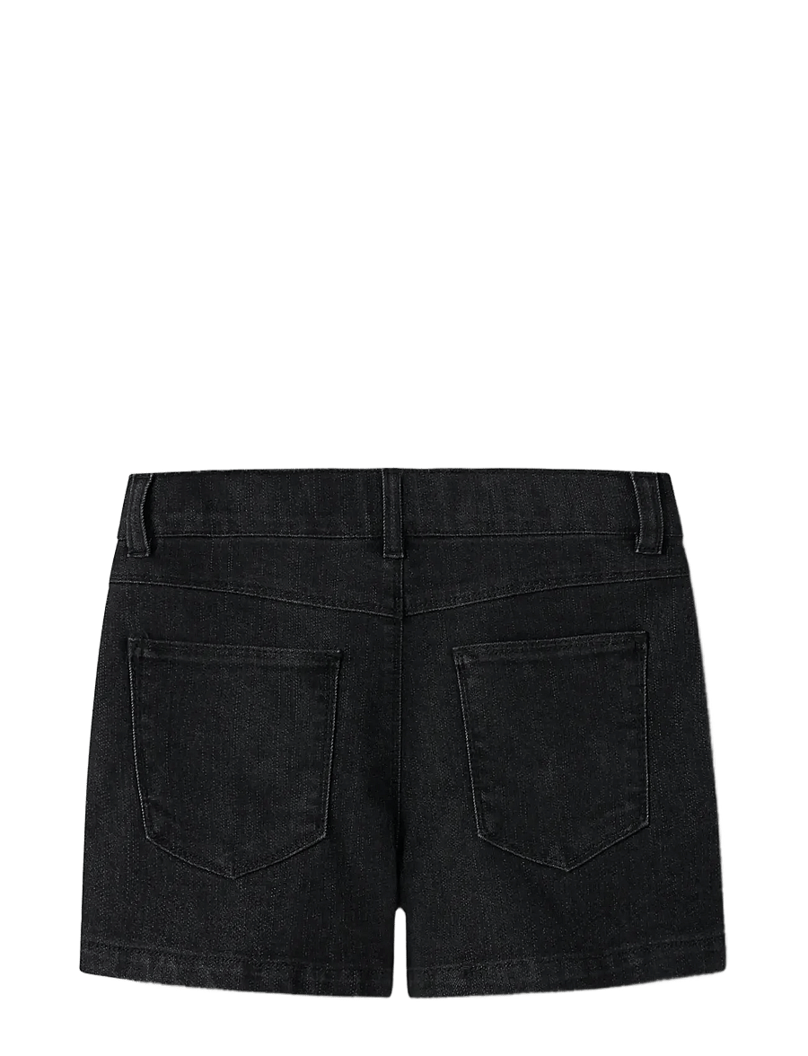 name it - NKFROSE PLEAT DNM SHORTS 1035-FT - jeansshorts - black denim - 1