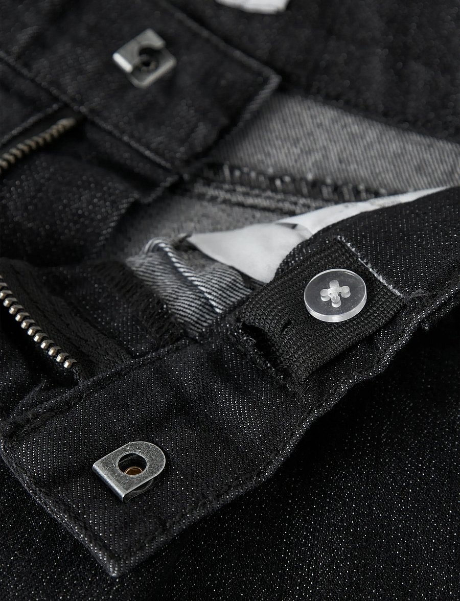 name it - NKFROSE PLEAT DNM SHORTS 1035-FT - jeansshorts - black denim - 4