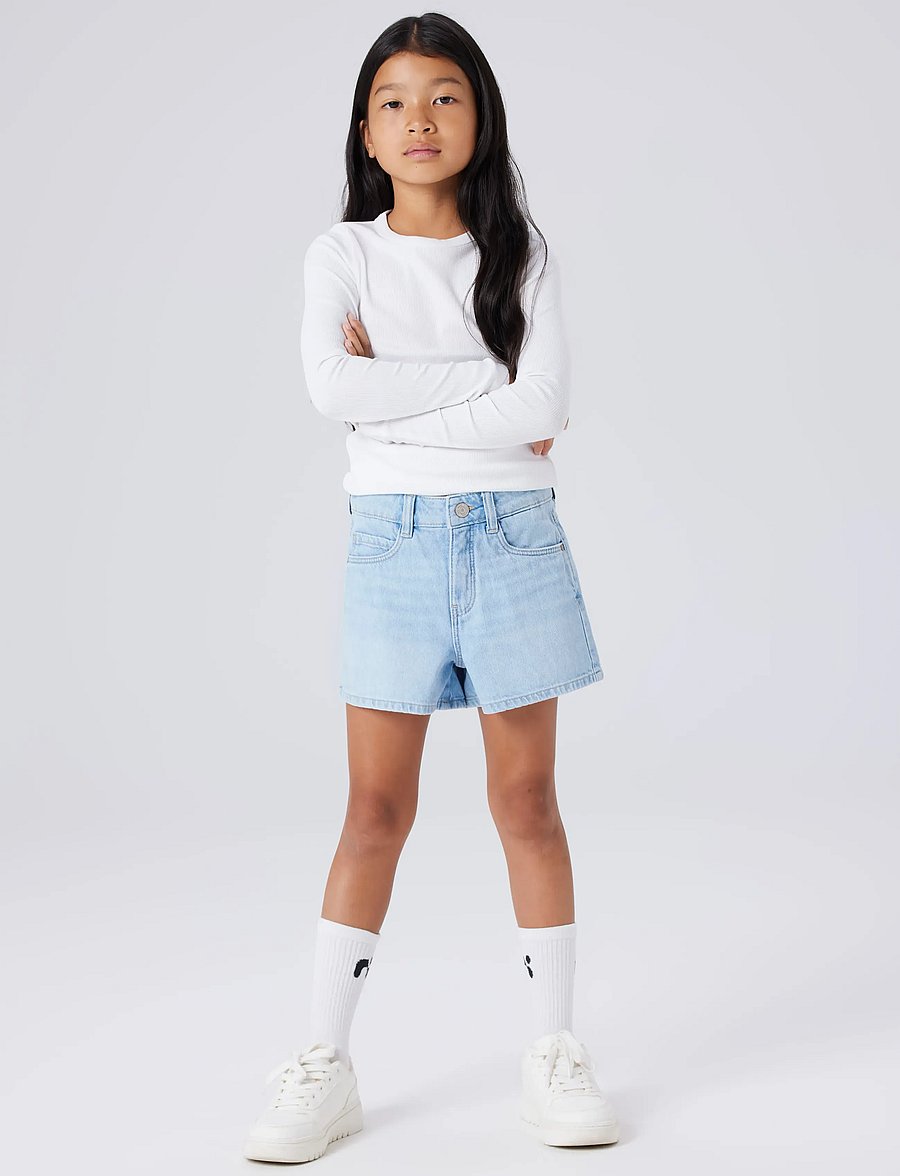 name it - NKFROSE MOM DNM SHORTS 1141-MJ NOOS - jeansshorts - light blue denim - 3