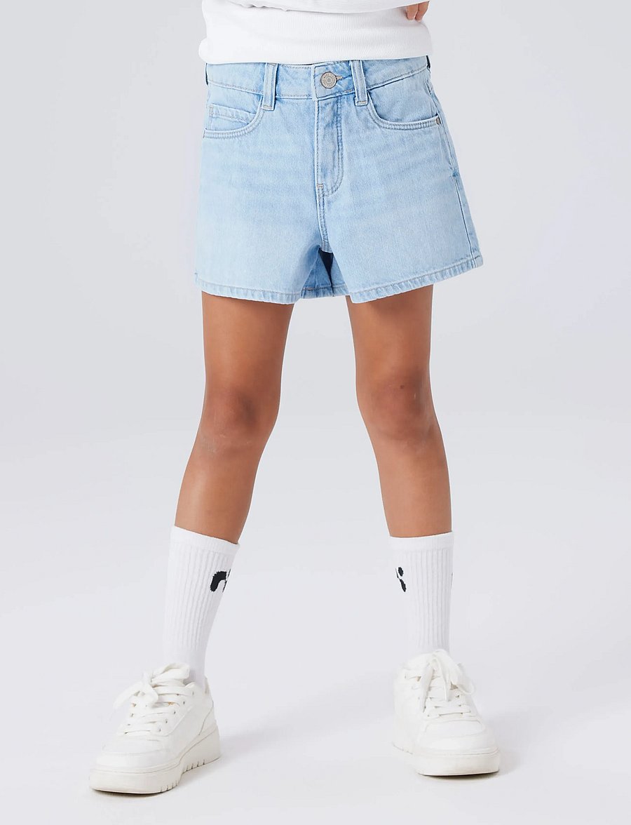 name it - NKFROSE MOM DNM SHORTS 1141-MJ NOOS - jeansshorts - light blue denim - 4