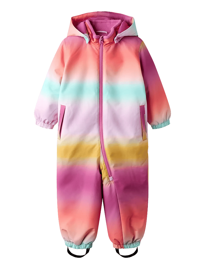 name it - NMFPSNOW10 SUIT AOP FLOW FO - softshell dragter - rosebloom - 1