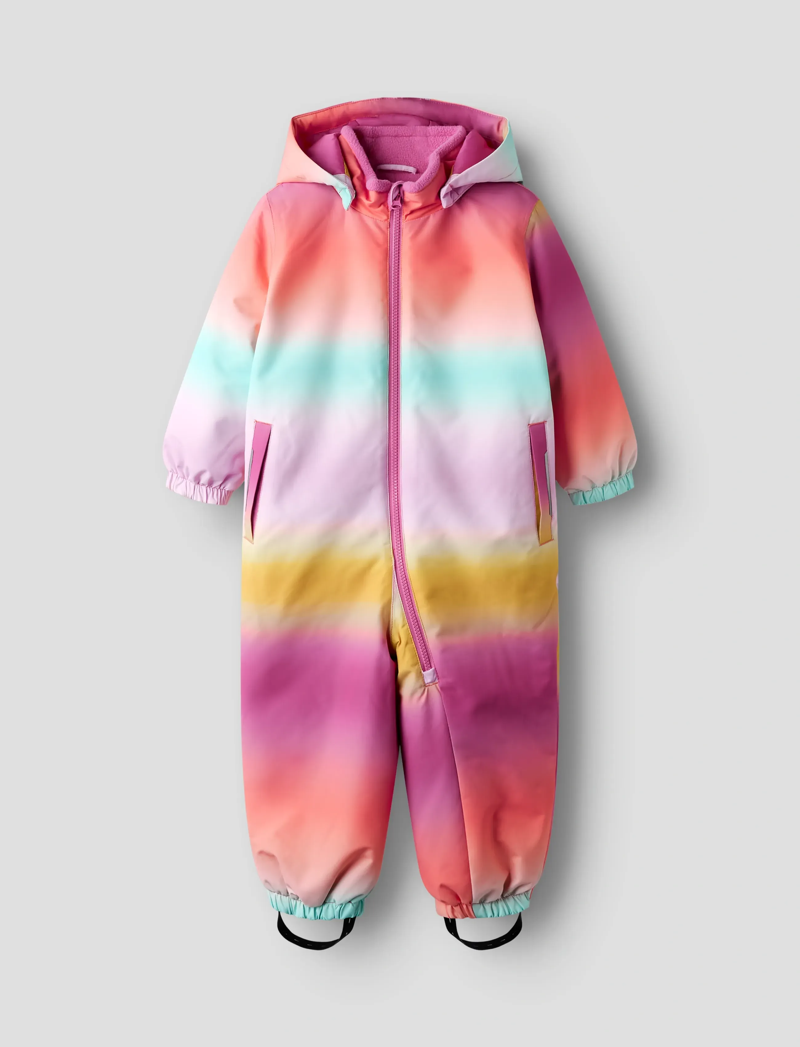 name it Nmfpsnow10 Suit Aop Flow Fo, 86, Coveralls, Rosa - Softshell Kinder