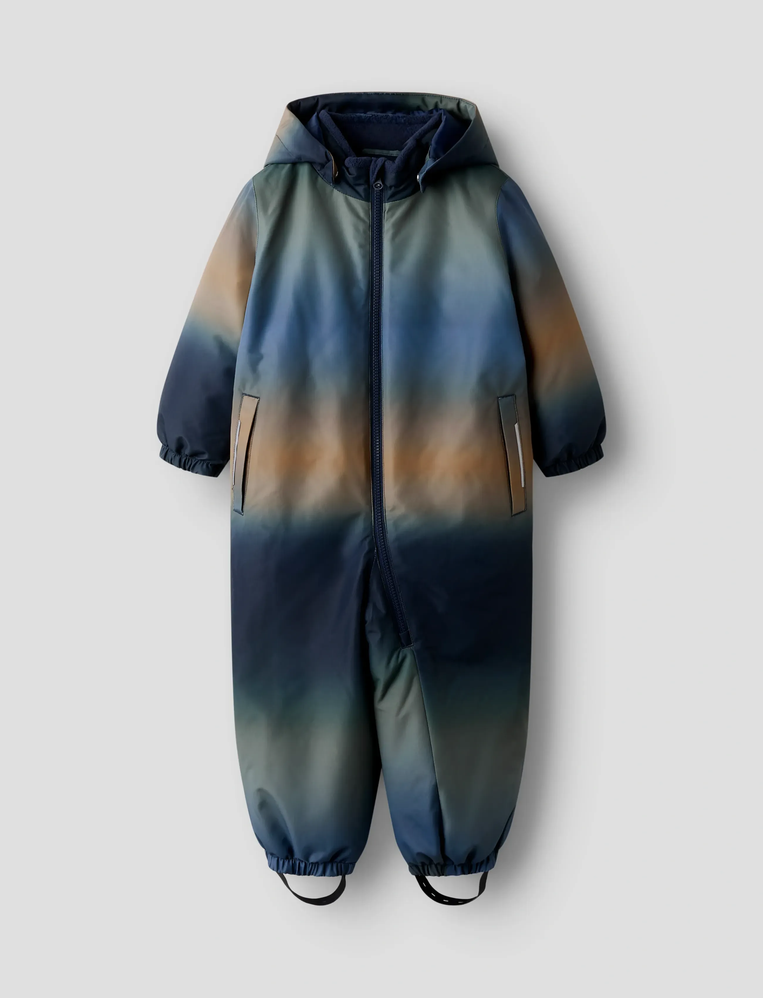 name it Nmmpsnow10 Suit Aop Flow Fo, 98, Coveralls, Blau - Softshell Kinder