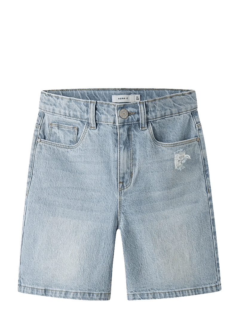 name it - NKFROSE HW LONG DNM SHORTS 1160-TK - korte jeansbroeken - light blue bleached denim - 0