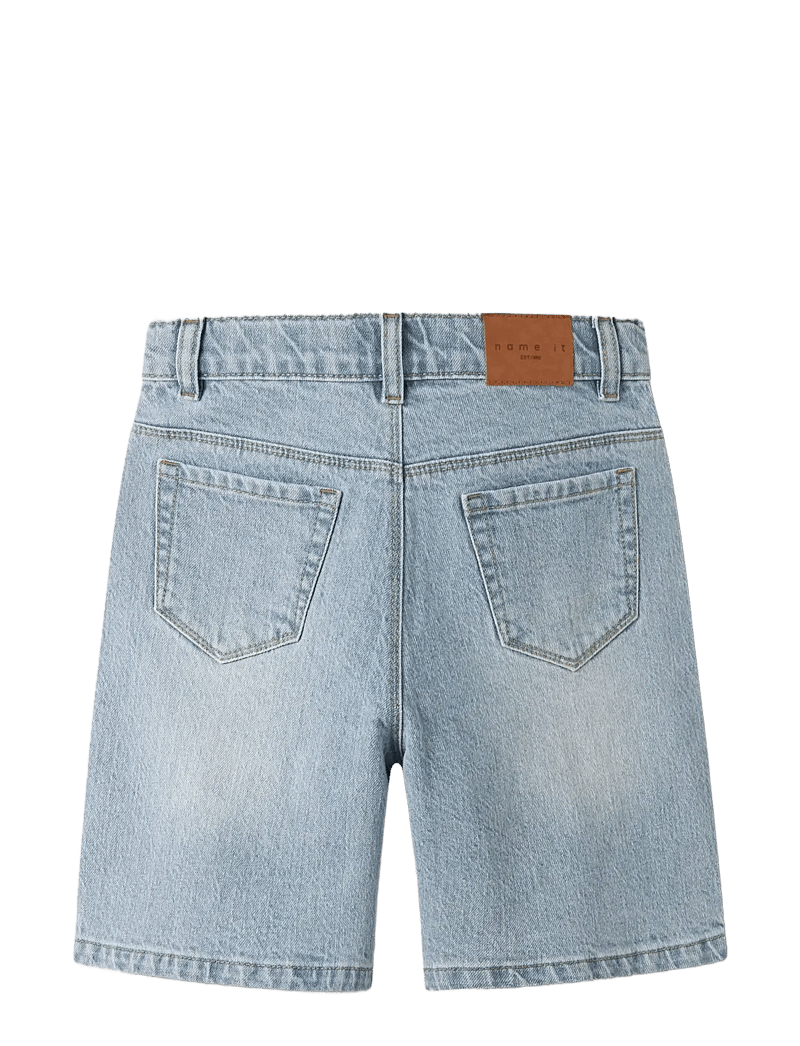 name it - NKFROSE HW LONG DNM SHORTS 1160-TK - korte jeansbroeken - light blue bleached denim - 1