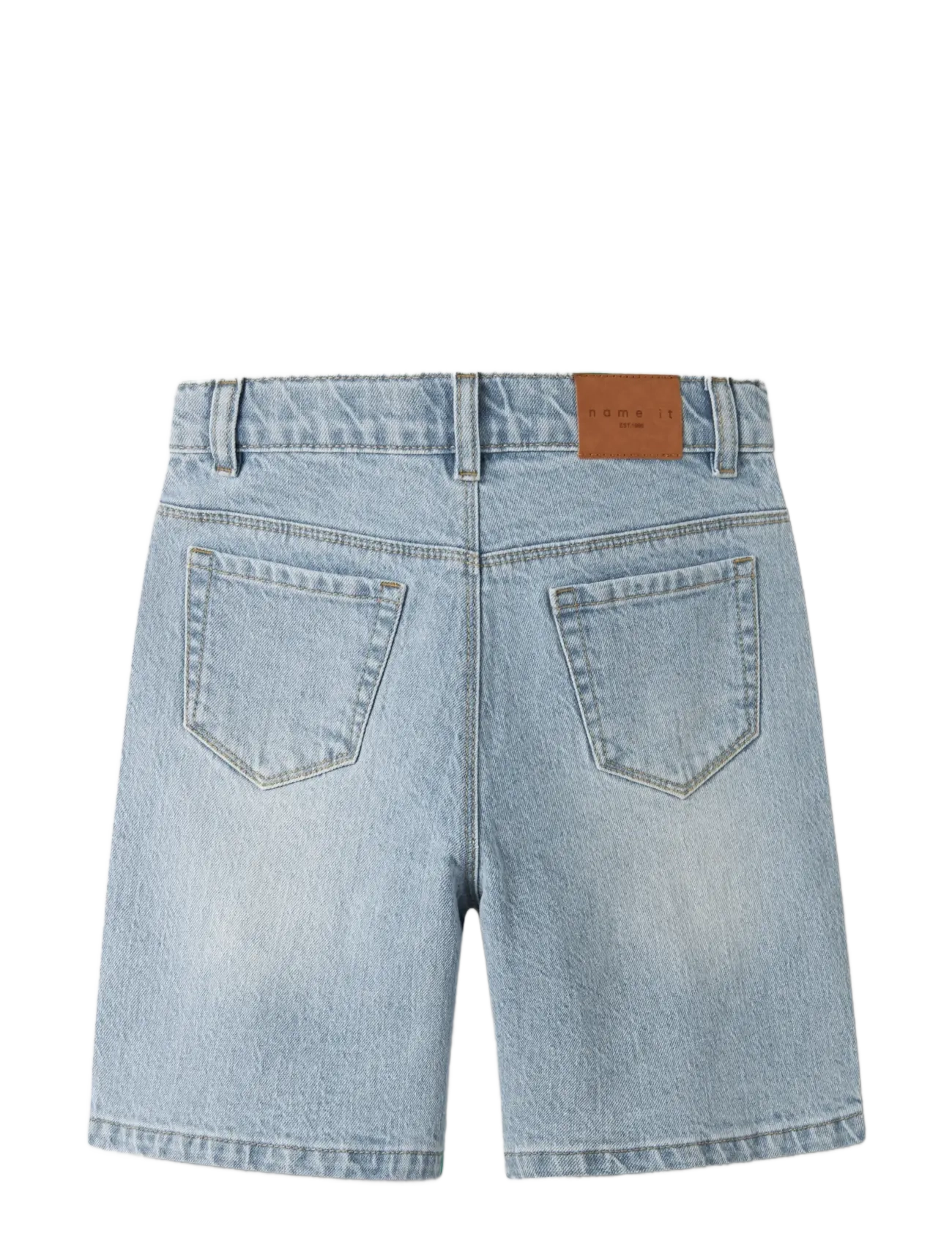 name it - NKFROSE HW LONG DNM SHORTS 1160-TK - jeansshorts - light blue bleached denim - 1