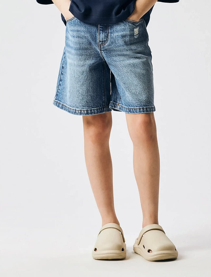 name it - NKFROSE HW LONG DNM SHORTS 1160-TK - jeansshorts - medium blue denim - 2