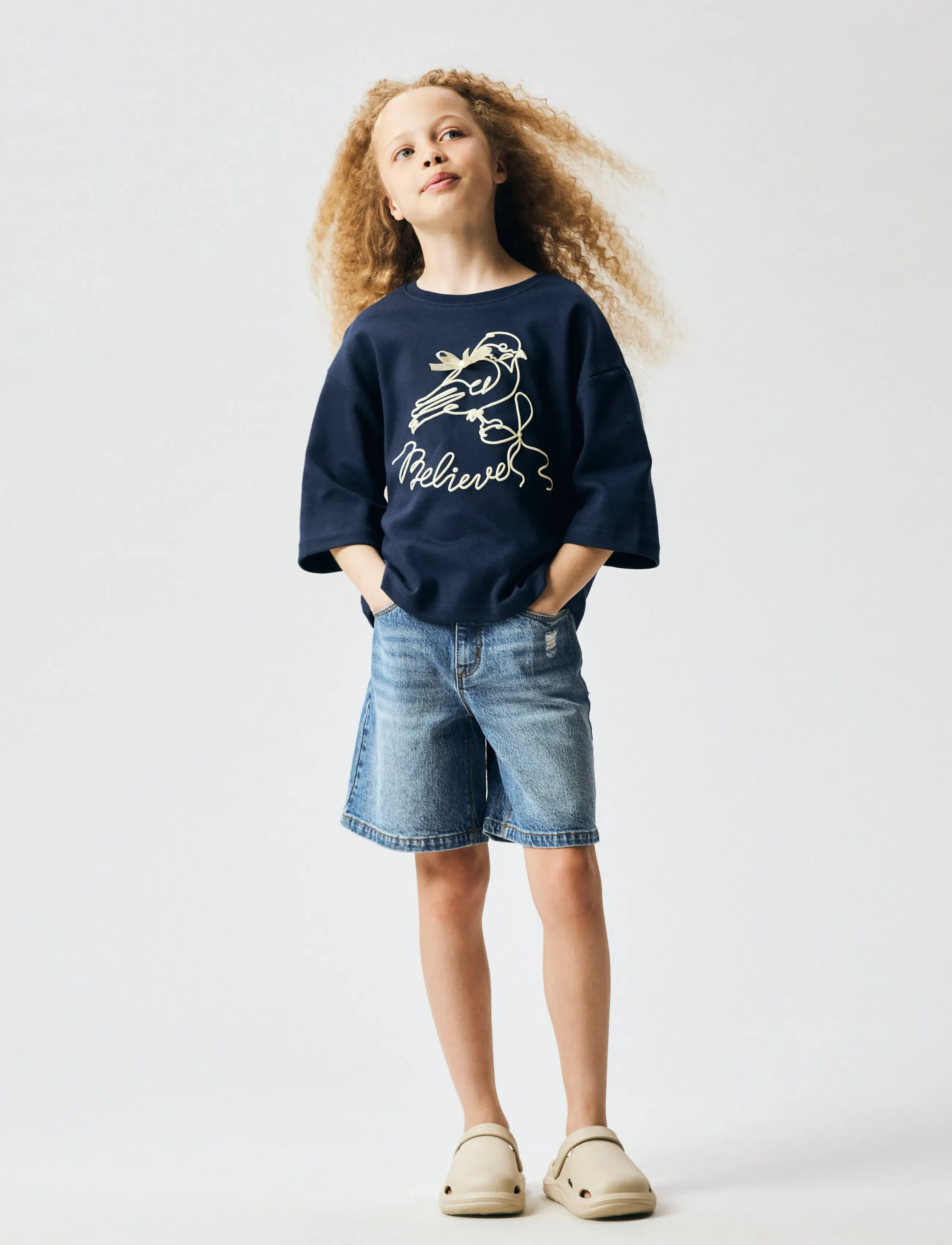 name it - NKFROSE HW LONG DNM SHORTS 1160-TK - denimshorts - medium blue denim - 3