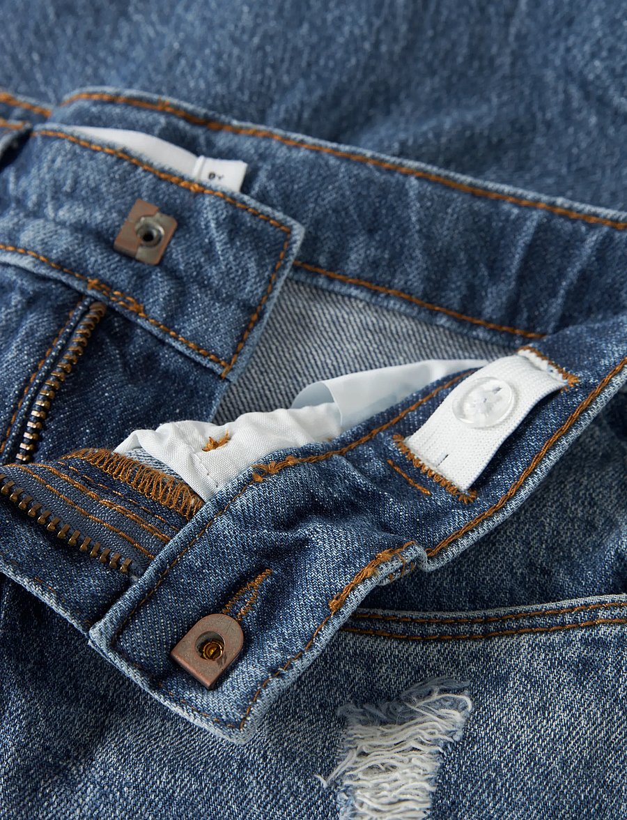 name it - NKFROSE HW LONG DNM SHORTS 1160-TK - denimshorts - medium blue denim - 4