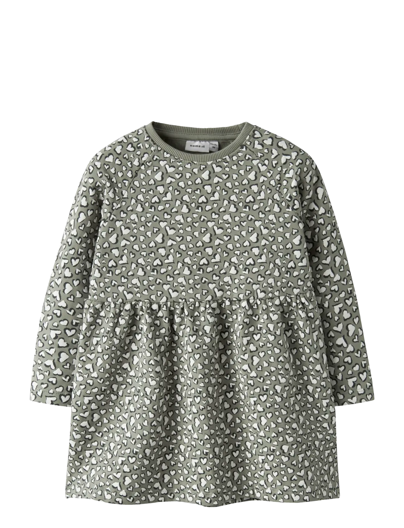 name it NMFBEARTA LS SWEAT DRESS UNB - Freizeitkleider - SHADOW / khaki/green