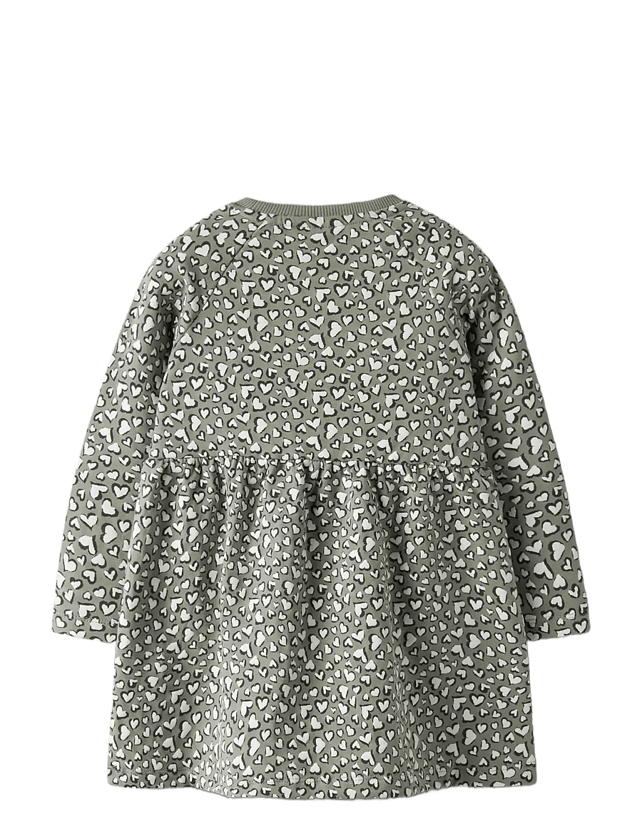 name it - NMFBEARTA LS SWEAT DRESS UNB - mazuļu kleitas ar garām piedurknēm - shadow - 1