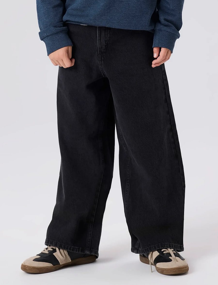 name it - NKMBEN SKATER JEANS 5900-RM NOOS - hosen mit weitem bein - black denim - 2