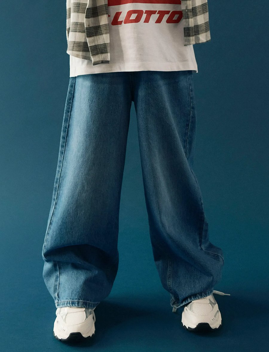 name it - NKMBEN SKATER JEANS 5900-RM NOOS - hosen mit weitem bein - medium blue denim - 2