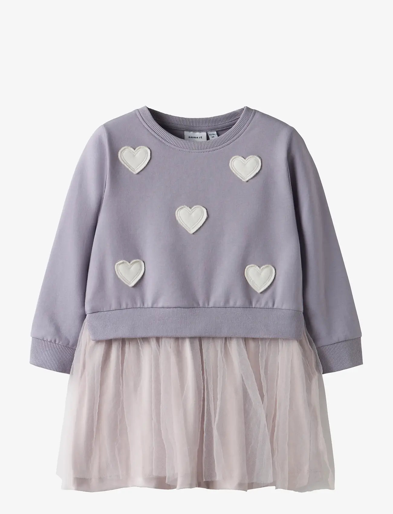 name it - NMFBIANJA SWEAT DRESS BRU - pikkade varrukatega vabaaja kleidid - lavender gray - 0