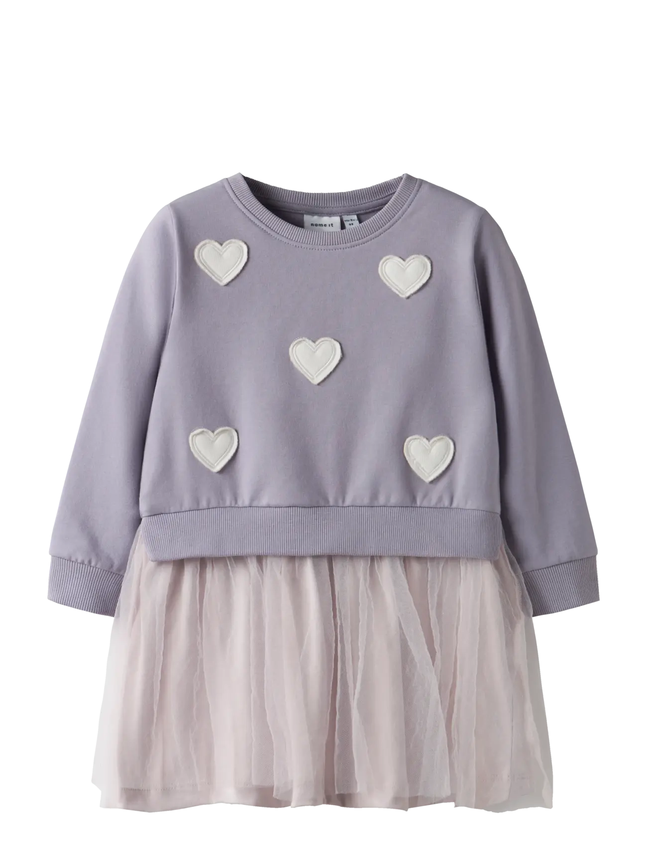 name it NMFBIANJA SWEAT DRESS BRU - Suknelės - LAVENDER GRAY / purple