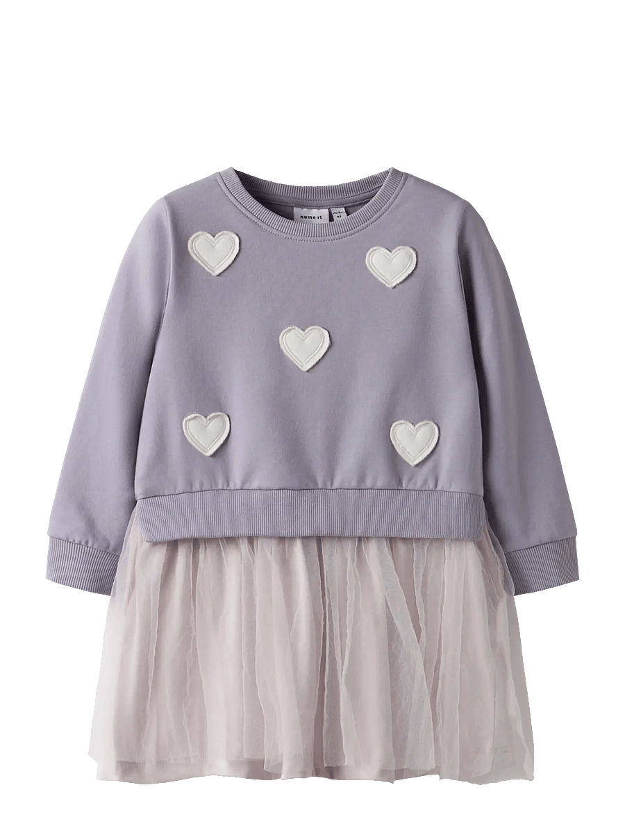 name it - NMFBIANJA SWEAT DRESS BRU - langærmede hverdagskjoler - lavender gray - 0