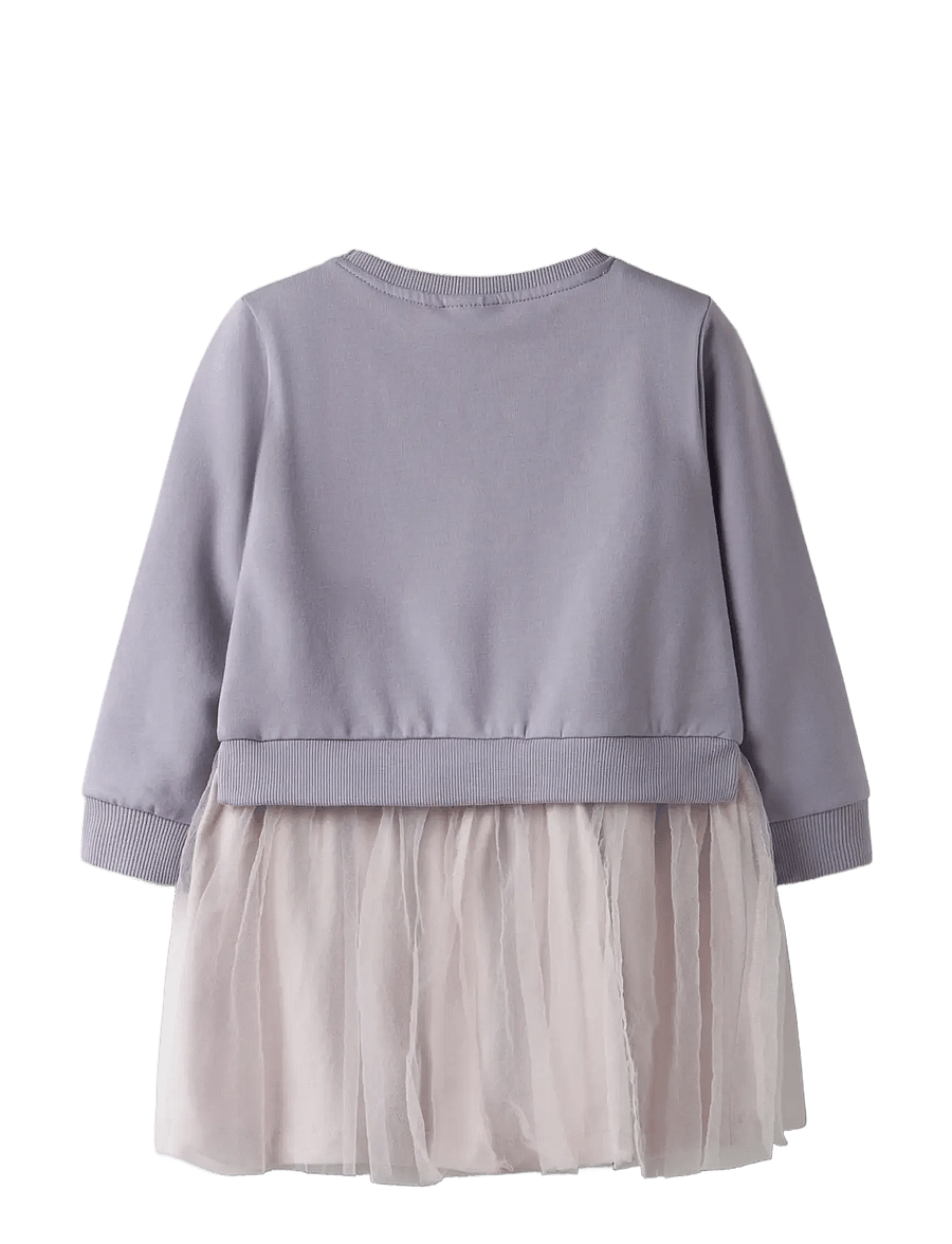 name it - NMFBIANJA SWEAT DRESS BRU - langærmede hverdagskjoler - lavender gray - 1