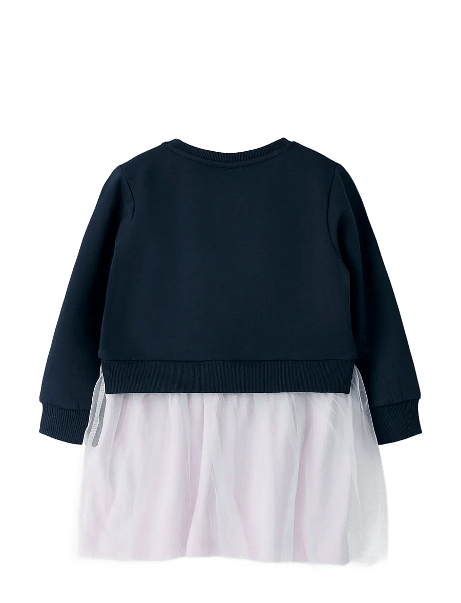 name it - NMFBIANJA SWEAT DRESS BRU - ikdienas kleitas ar garām piedurknēm - navy blazer - 2