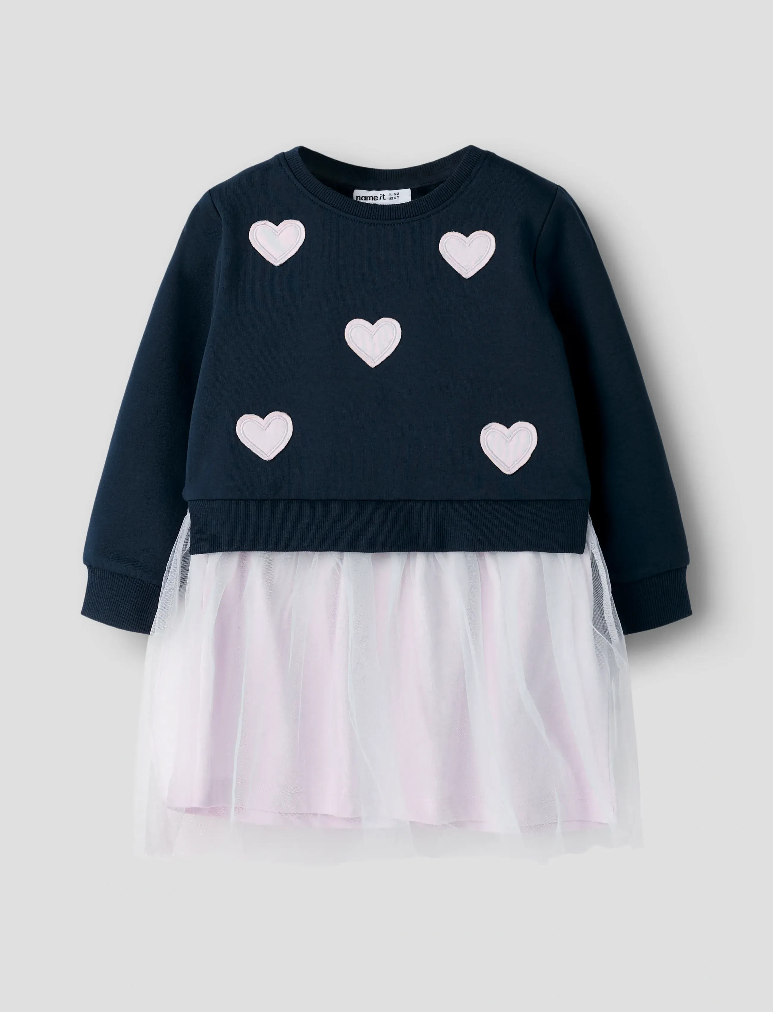 name it NMFBIANJA SWEAT DRESS BRU - Klänningar & Kjolar - NAVY BLAZER / navy
