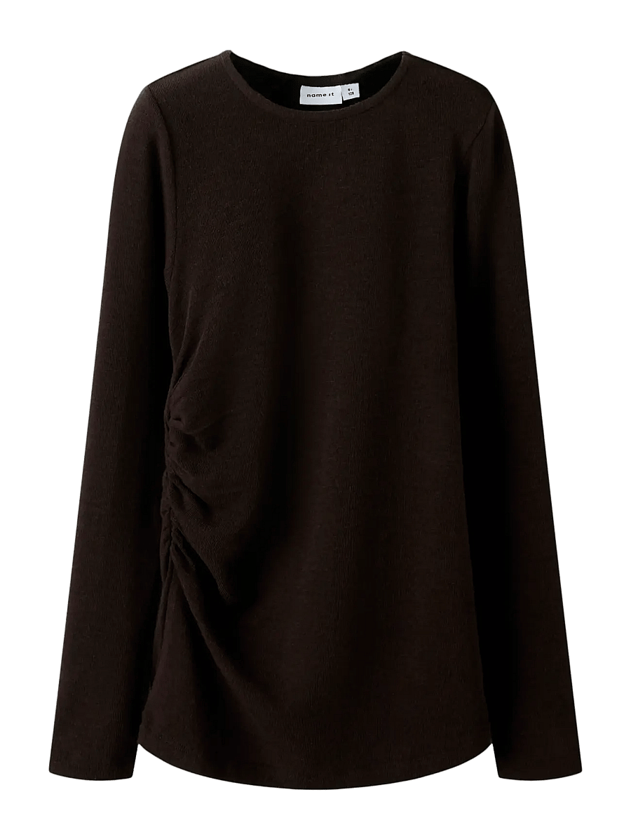 name it - NKFKENDRA LS XSL TOP - pikkade varrukatega t-särgid - hot fudge - 1