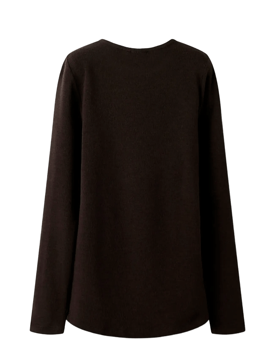 name it - NKFKENDRA LS XSL TOP - pikkade varrukatega t-särgid - hot fudge - 2
