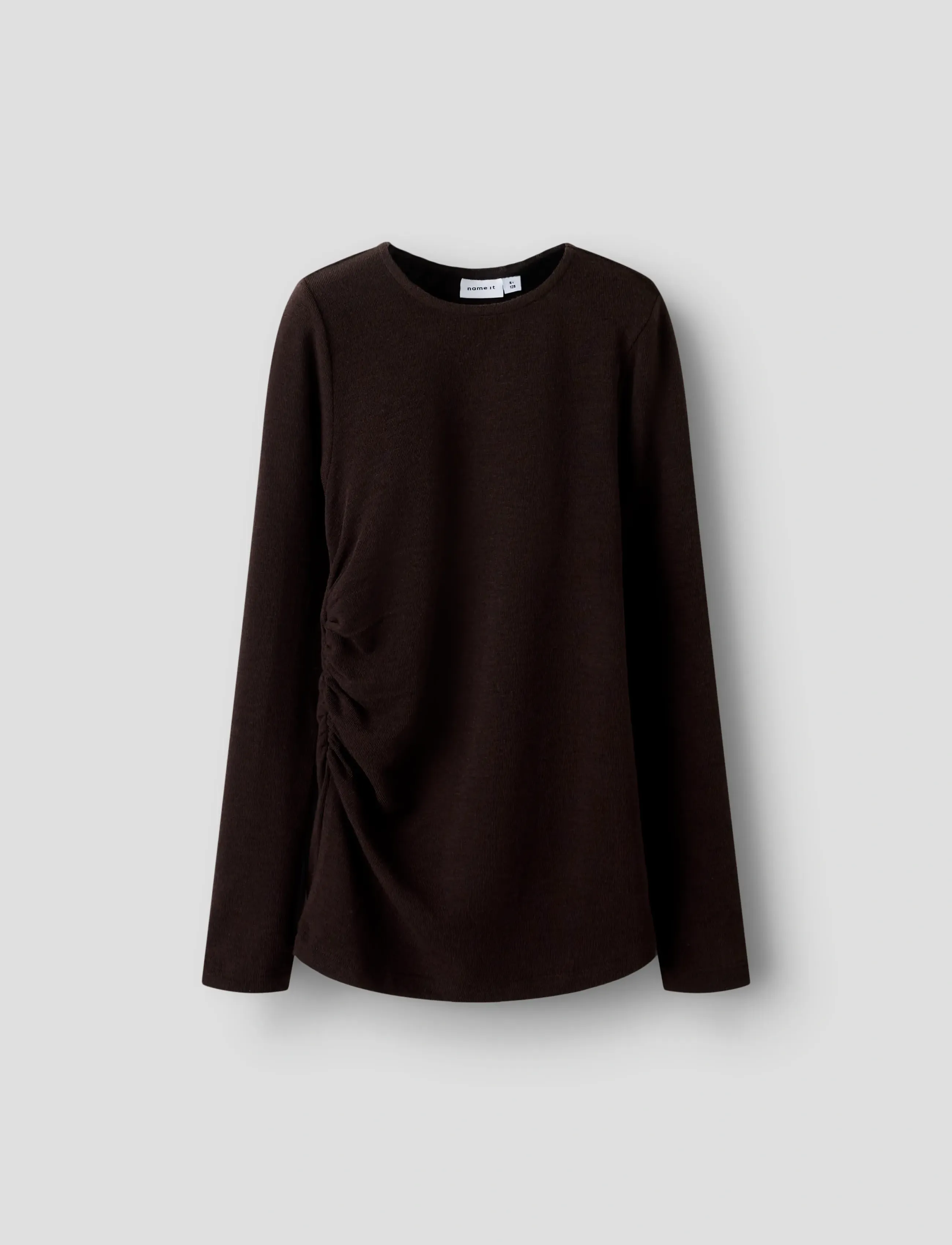name it NKFKENDRA LS XSL TOP - Topy i Koszulki - HOT FUDGE / brown