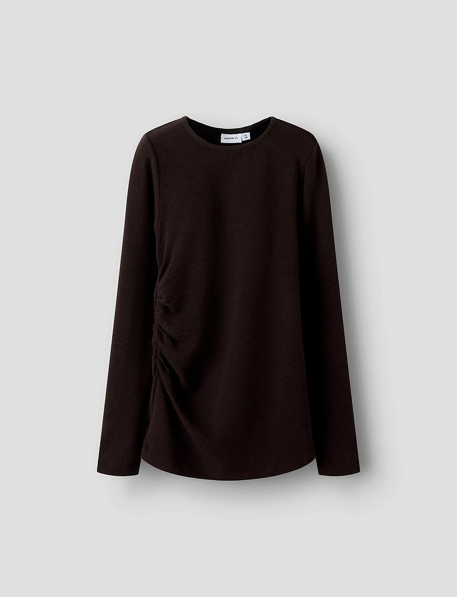 name it - NKFKENDRA LS XSL TOP - pikkade varrukatega t-särgid - hot fudge - 0