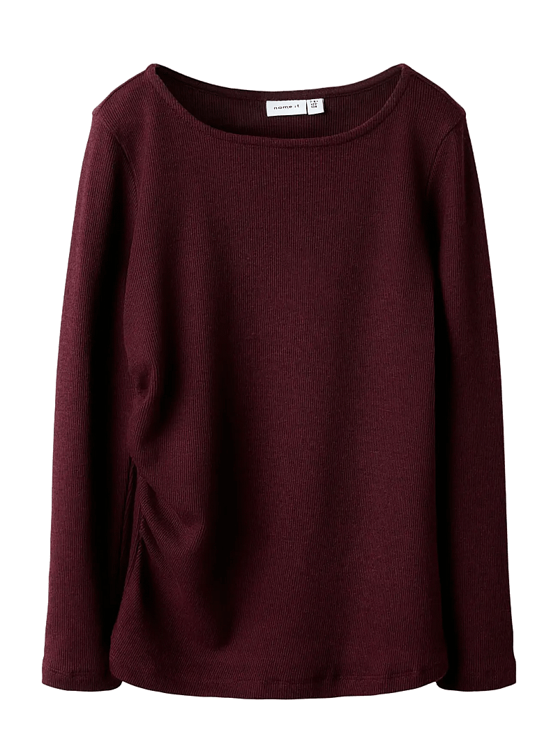 name it - NKFKENDRA LS XSL TOP - pikkade varrukatega t-särgid - windsor wine - 1
